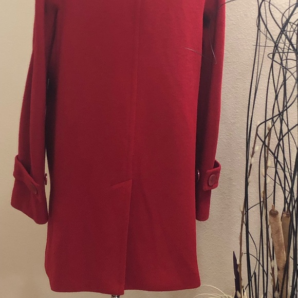 Talbots Red Three Buttons Coat. Used - Picture 4 of 5
